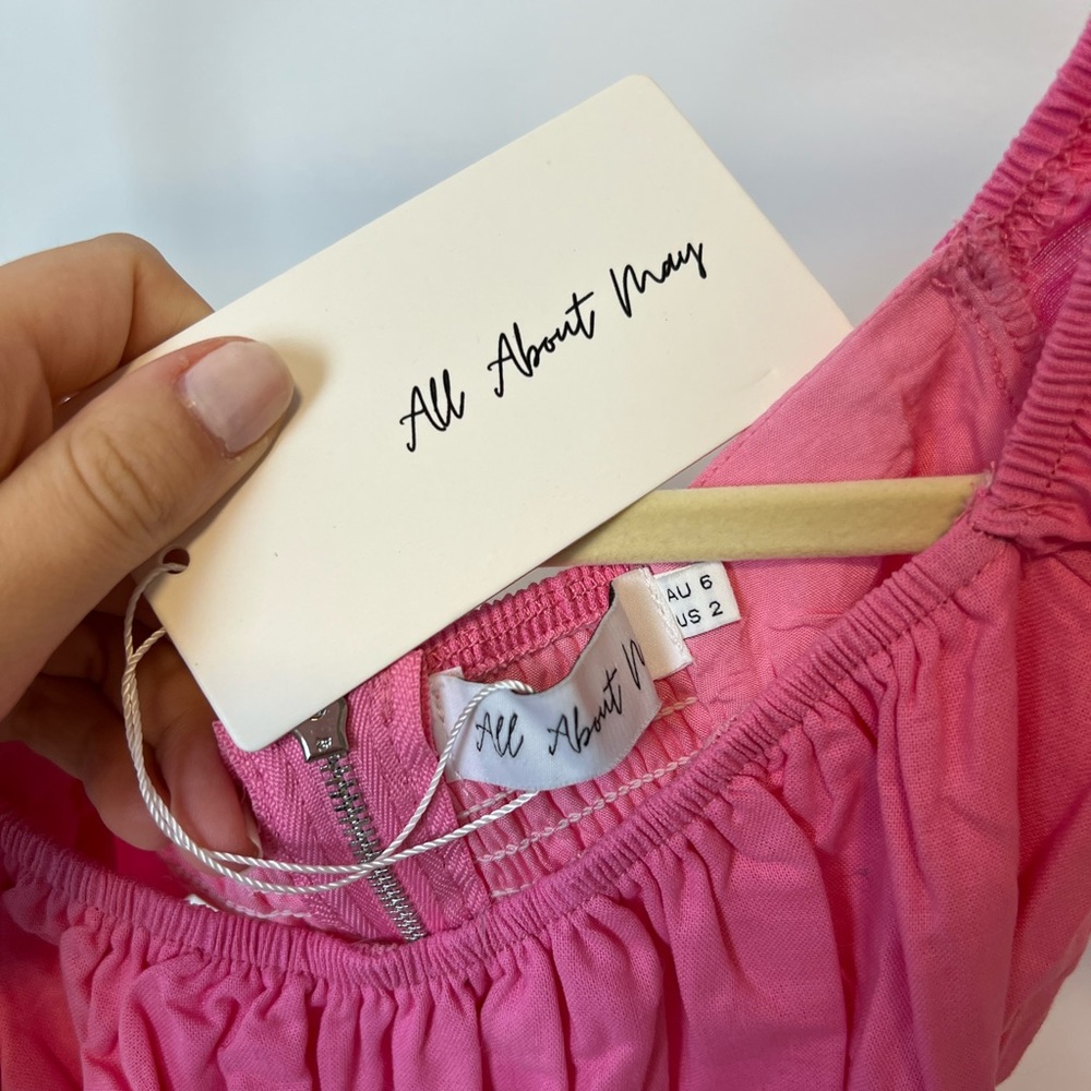 Pink Off-Shoulder Mini Dress - Picture 9 of 9